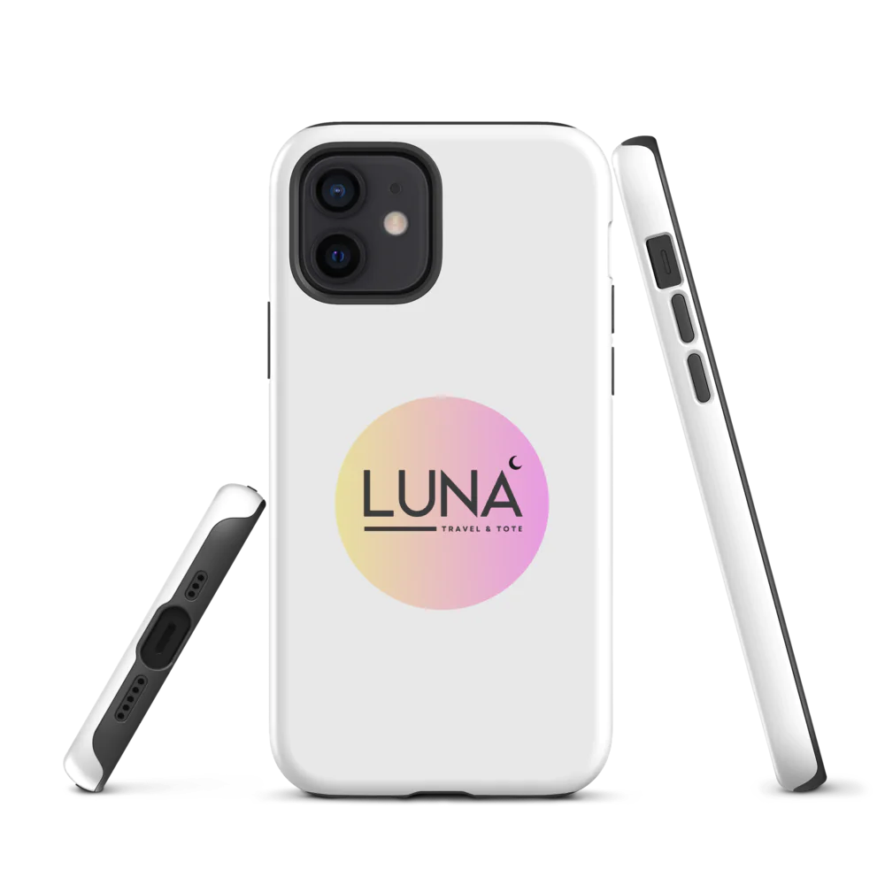Tough Case for iPhone® 11 to 17 with Luna Travel & Tote Logo