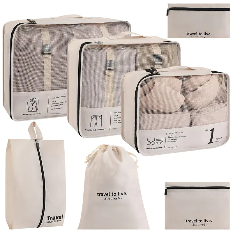 Elegant Travel Storage Bag Set (7 piece) – Chic & Organized Packing
