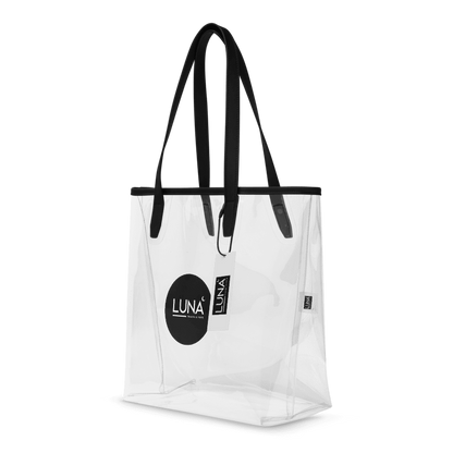 Sleek Clear Tote Bag with Luna Travel & Tote Logo