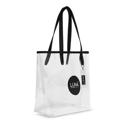 Sleek Clear Tote Bag with Luna Travel & Tote Logo