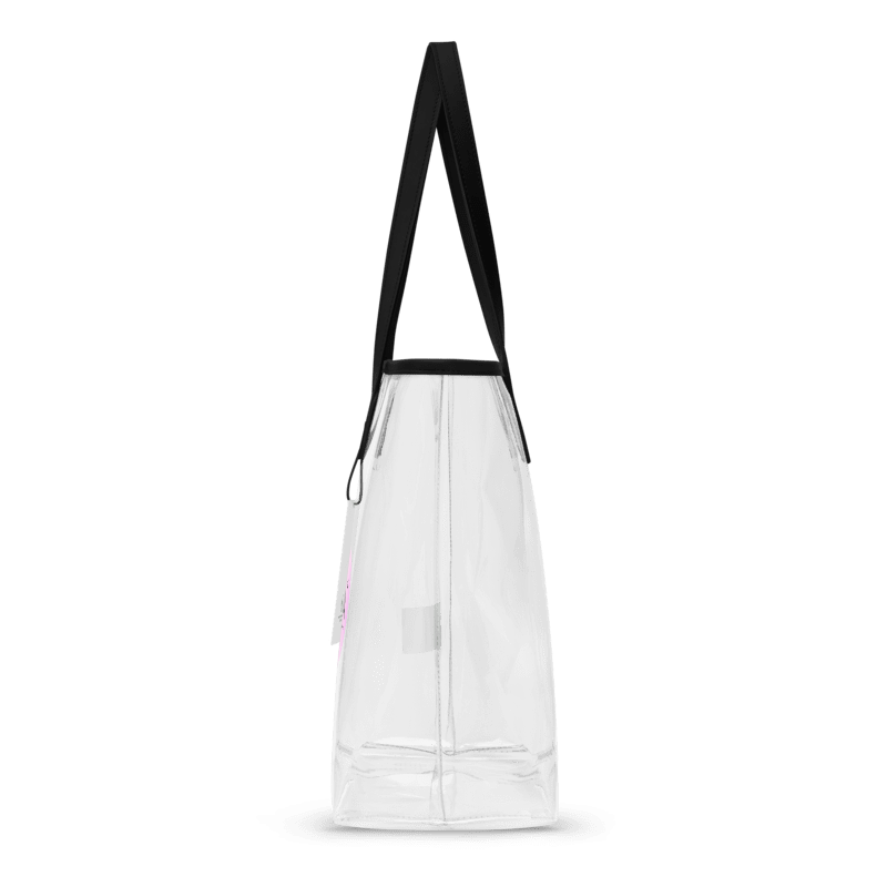 Chic Clear Tote Bag with Luna Travel & Tote Pink Logo