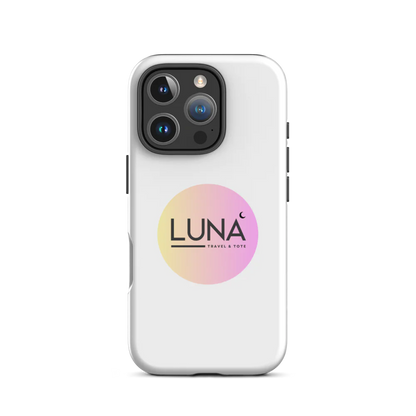 Tough Case for iPhone® 11 to 17 with Luna Travel & Tote Logo
