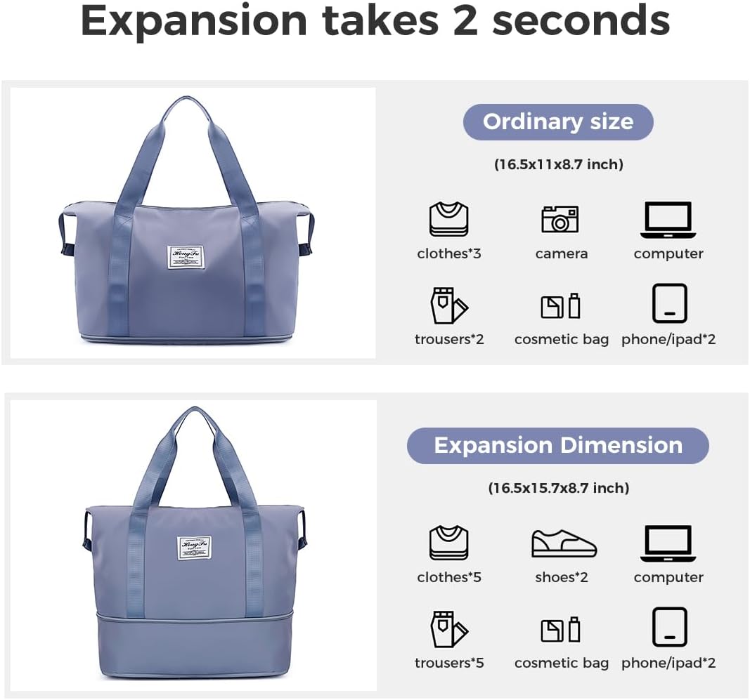 Large Waterproof Travel Tote Bag – Stylish & Spacious