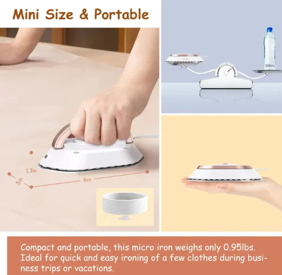 NEWBEALER Travel Iron – Fast Heat & Chic Design