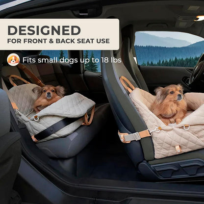 Luxury Pet Carrier 3-in-1 Bed, Bag or Pet Travel Seat